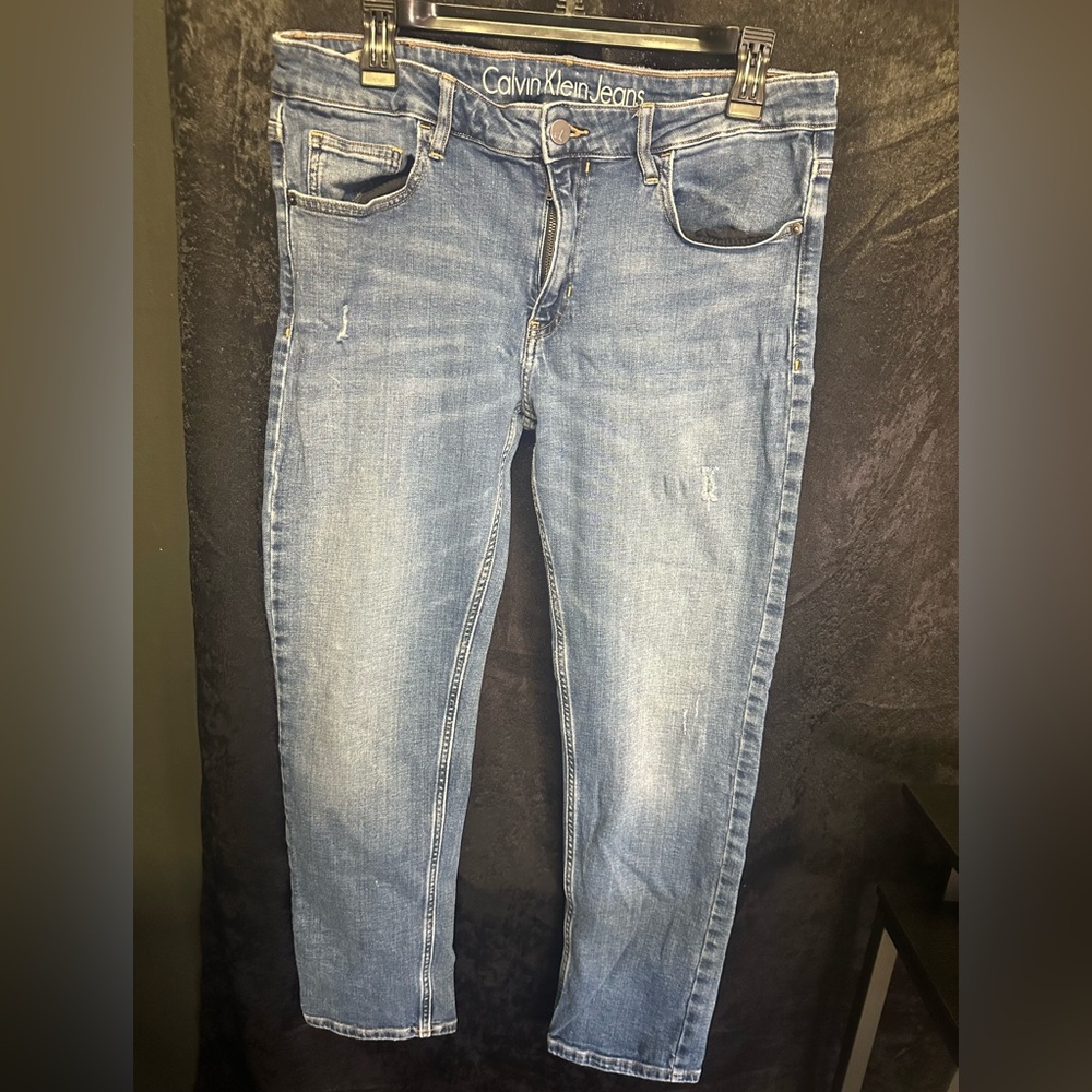 Calvin Klein Women’s Slim Boyfriend Blue Jeans